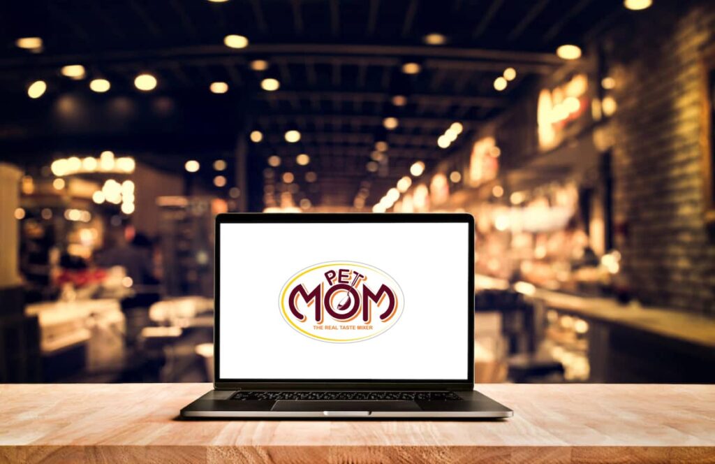 Logo on laptop screen mockup
